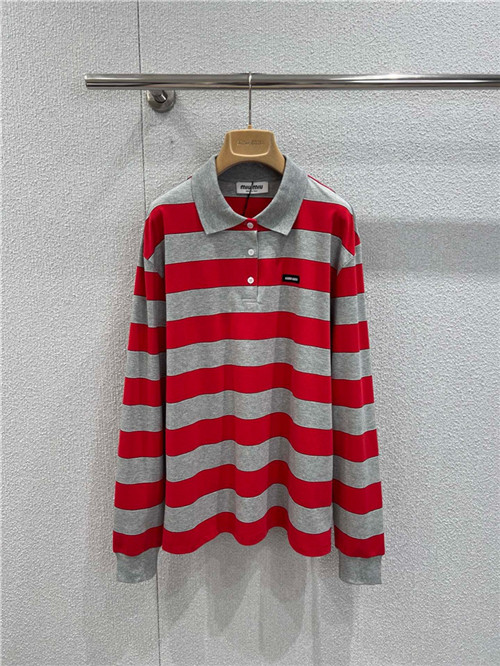 미우미우 긴팔 폴로 티셔츠 M52155 2026/신상